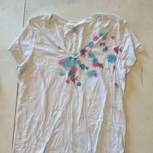Old Navy Foral Print V-Neck Women Top
